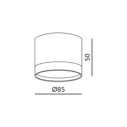 Punktvalgusti OH12S 1xGX53/35W/230V 5 cm must