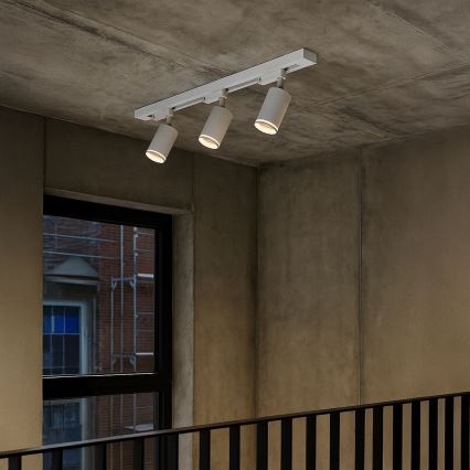 Punktvalgusti PIPE liistsüsteemile, 3xGU10/10W/230V, valge