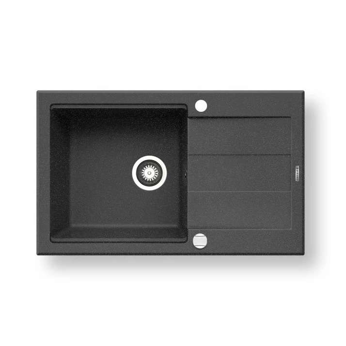 Pyramis 70083701 - Valamu kööki SPARTA PLUS LUX 78x48 cm graniit/must