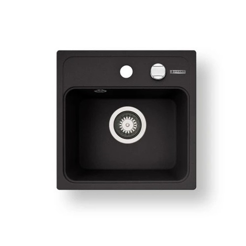 Pyramis 70168201 - Köögivalamu CAMEA MINI 40x40 cm graniit/must