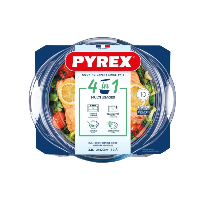 PYREX ahjuvorm kaanega 2,1 l