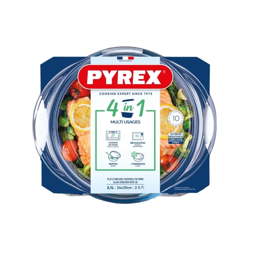 PYREX küpsetusvorm kaanega 2,1 l