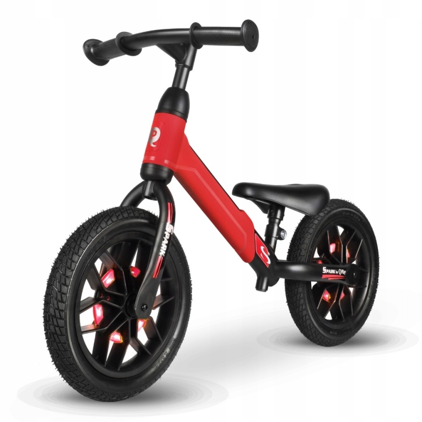 QPlay - Jooksuratas koos LED dioodidega valgustid ratastel SPARK punane