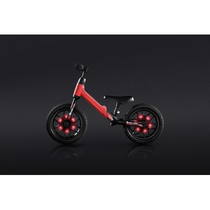 QPlay - Jooksuratas koos LED dioodidega valgustid ratastel SPARK punane