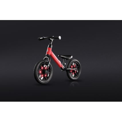 QPlay - Jooksuratas koos LED dioodidega valgustid ratastel SPARK punane