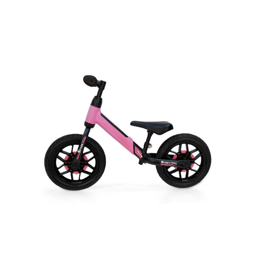 QPlay - Jooksuratas koos LED dioodidega valgustid ratastel SPARK roosa