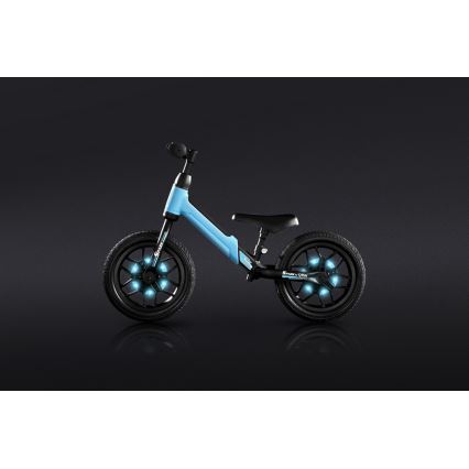 QPlay - Jooksuratas koos LED dioodidega valgustid ratastel SPARK sinine