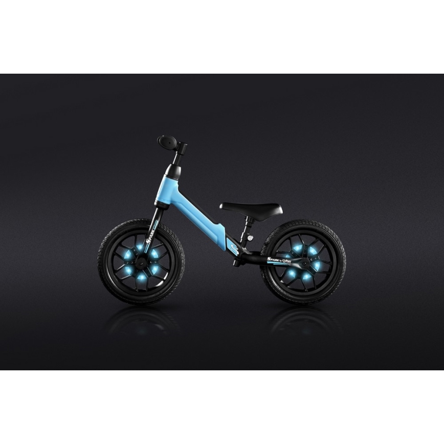 QPlay - Jooksuratas koos LED dioodidega valgustid ratastel SPARK sinine
