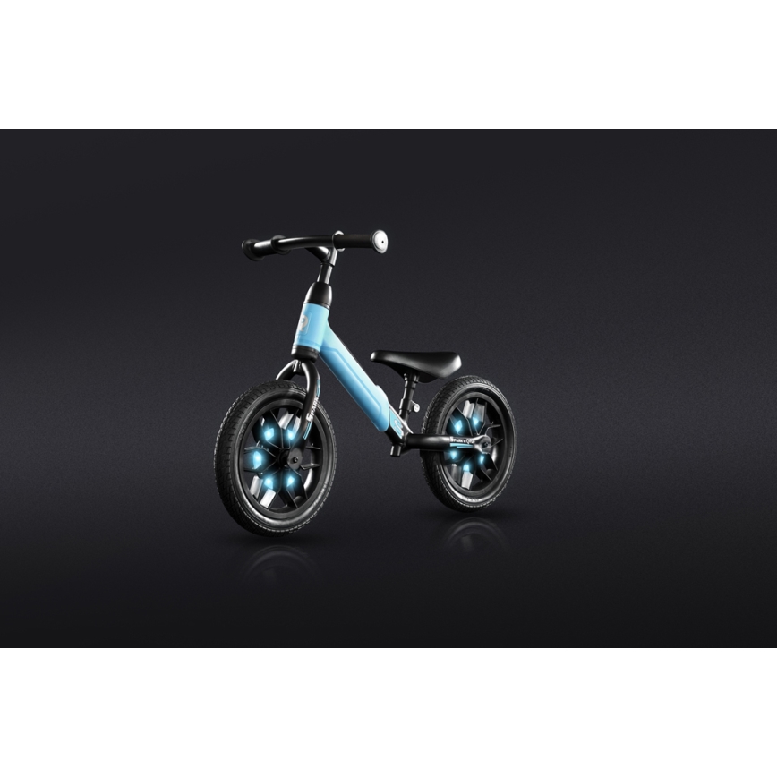 QPlay - Jooksuratas koos LED dioodidega valgustid ratastel SPARK sinine