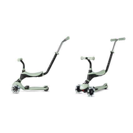 QPlay - Laste tõukeratas LED-ratastega 5-ühes SEMA PRO roheline