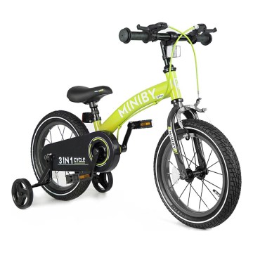 QPlay - Lasteratas 14" MINIBY 3-ühes roheline