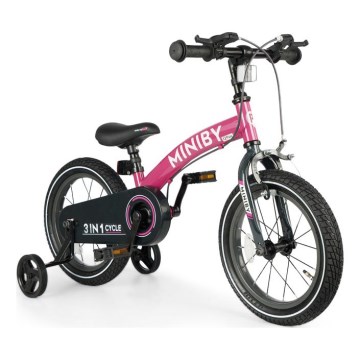 QPlay - Lasteratas 14" MINIBY 3-ühes roosa