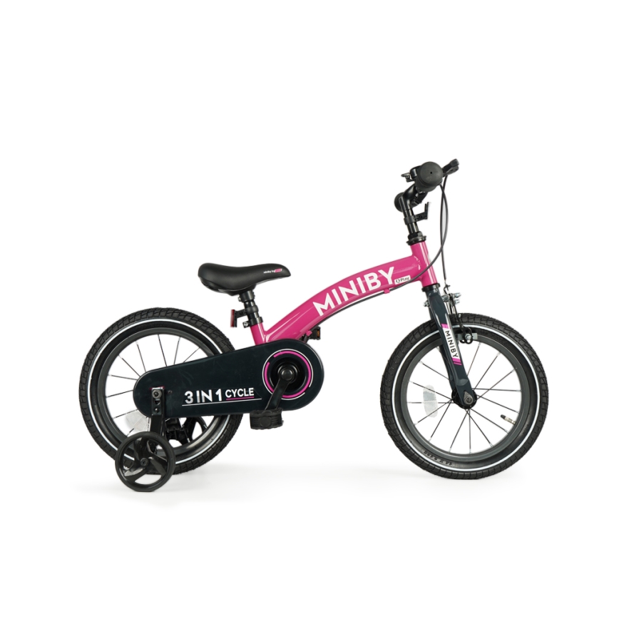 QPlay - Lasteratas 14" MINIBY 3-ühes roosa