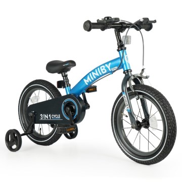 QPlay - Lasteratas 14" MINIBY 3-ühes sinine