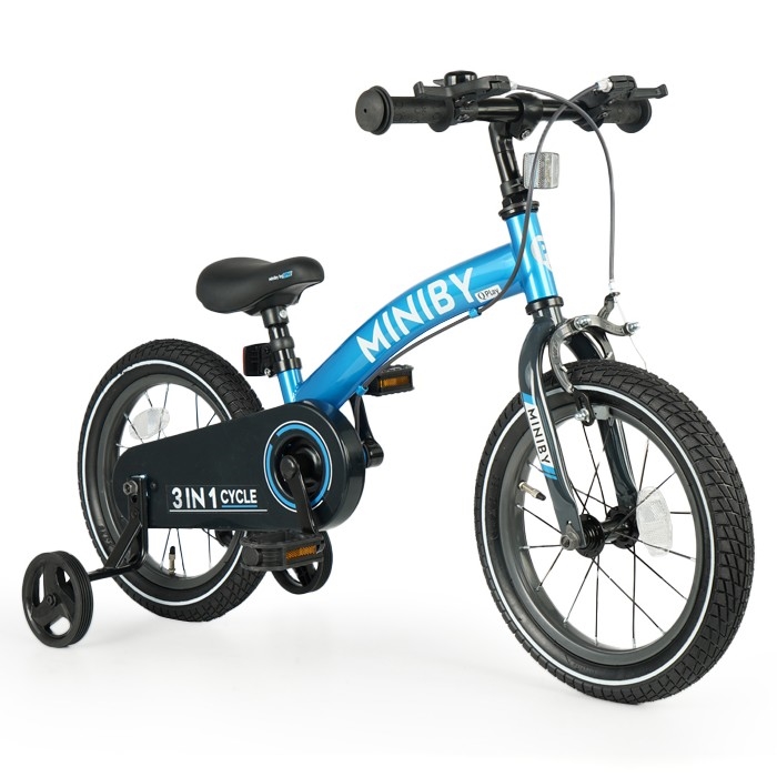 QPlay - Lasteratas 14" MINIBY 3-ühes sinine