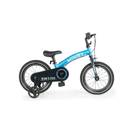 QPlay - Lasteratas 14" MINIBY 3-ühes sinine