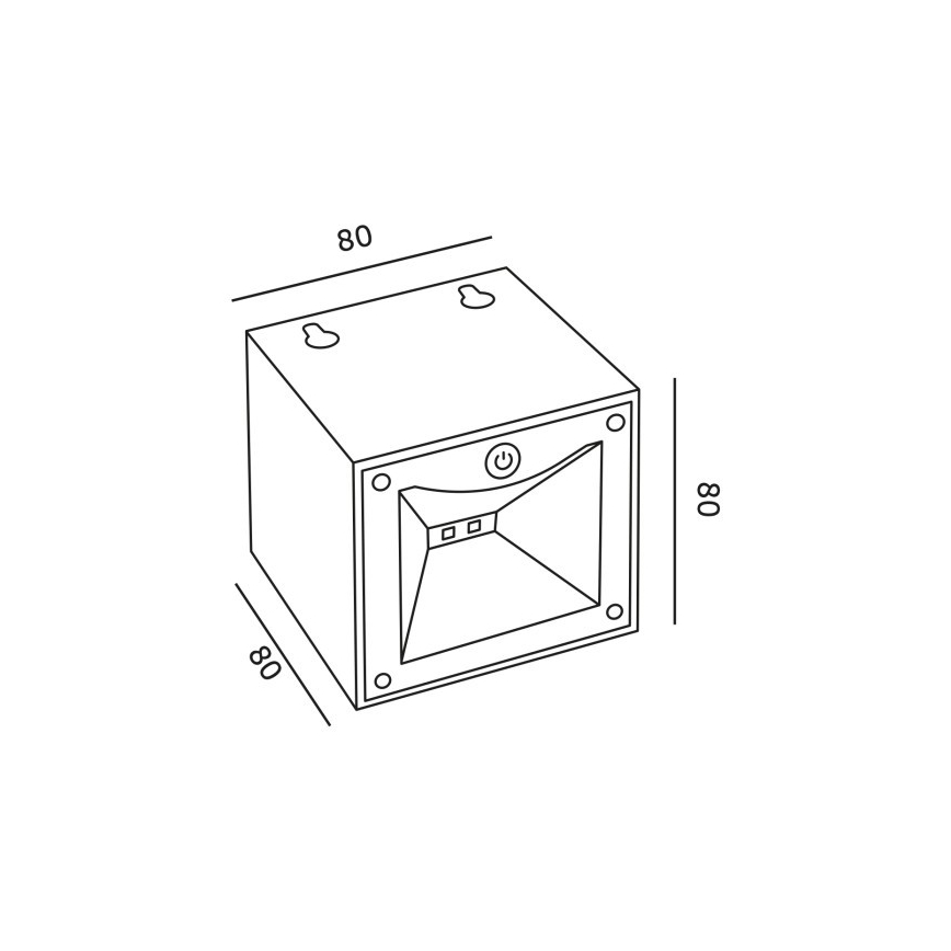 QUERK LED päikesepaneeliga seinavalgusti LED/1,2V 3000/4000K IP54 800 mAh