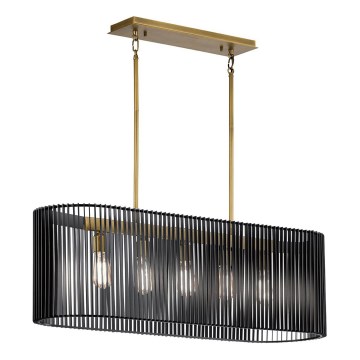 Quintiesse - kroonlühter varrega LINARA 5xE27/60W/230V must/kuldne