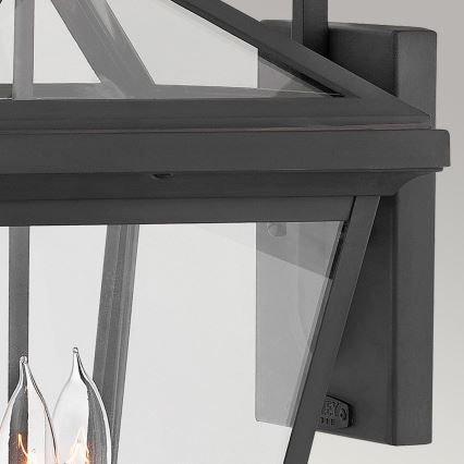 Quintiesse - Välisseinale kinnitatav seinavalgusti ALFORD L 3xE14/40W/230V IP44 must