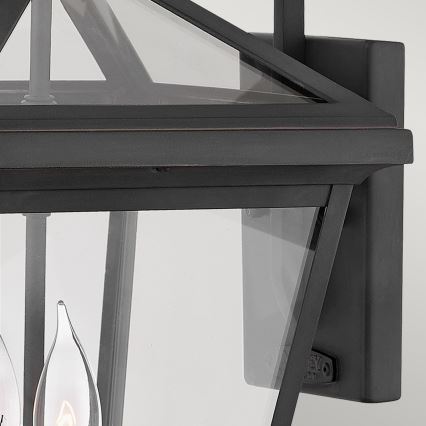 Quintiesse - Välisseinale kinnitatav seinavalgusti ALFORD M 2xE14/40W/230V IP44 must