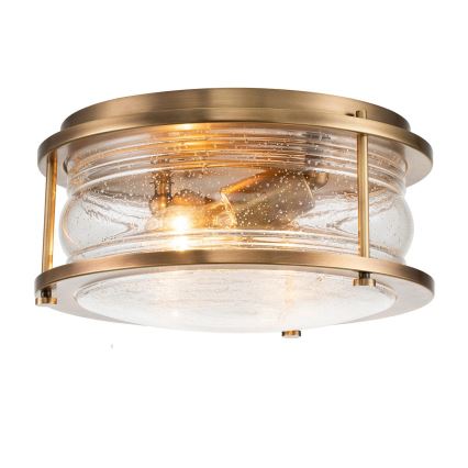 Quintiesse - Vannitoa laevalgusti ASHLAND 2xE27/60W/230V, läbimõõt 30,5 cm, IP44, kuldne