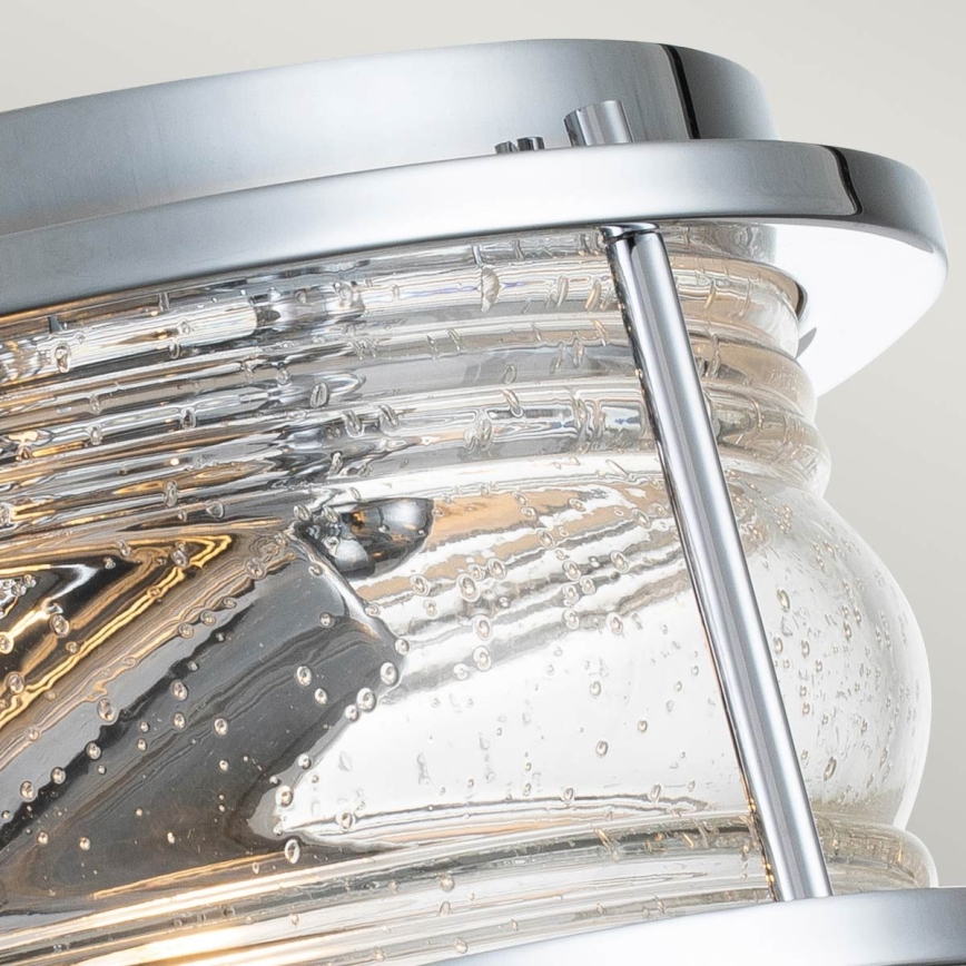 Quintiesse - Vannitoa laelamp ASHLAND 2xE27/60W/230V läbimõõt 30,5 cm IP44 läikiv kroom