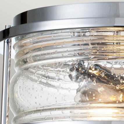 Quintiesse - Vannitoa laelamp ASHLAND 2xE27/60W/230V läbimõõt 30,5 cm IP44 läikiv kroom