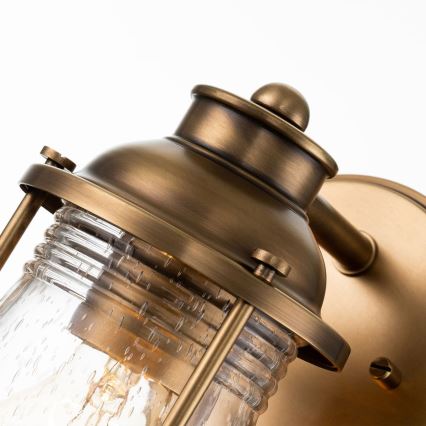 Quintiesse - Välisseinale kinnitatav seinavalgusti ASHLAND BAY 1xE27/60W/230V IP44 pronksivärvi