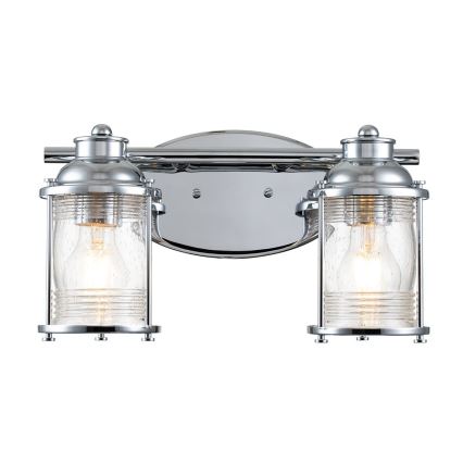 Quintiesse - Välisseinale mõeldud seinavalgusti ASHLAND BAY 2xE27/60W/230V IP44 läikiv kroom