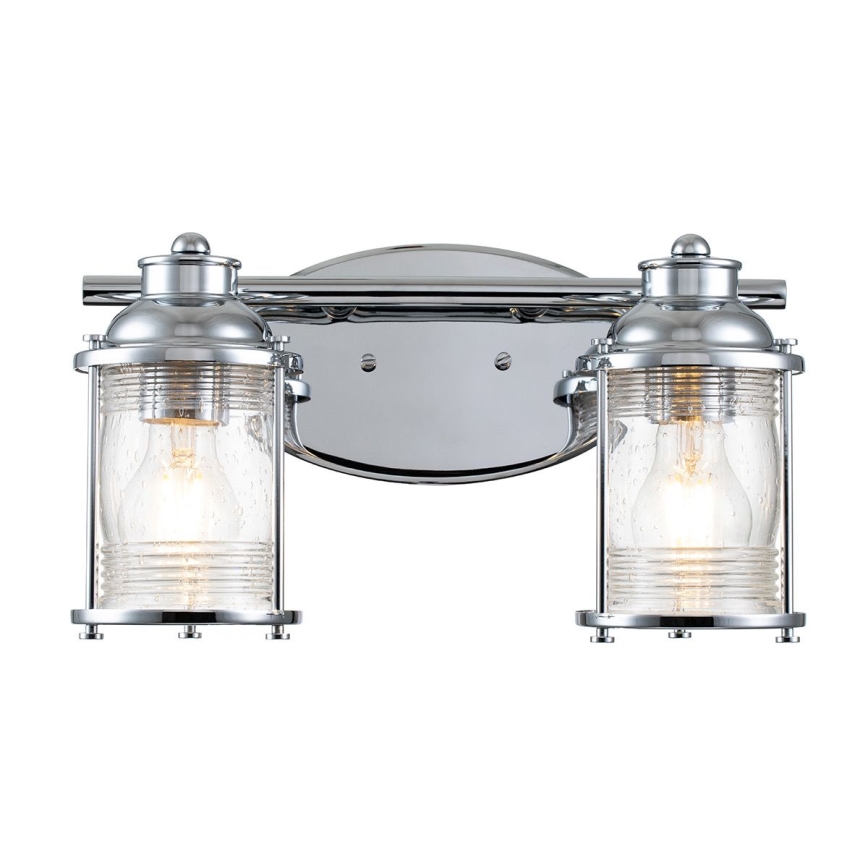 Quintiesse - Välisseinale mõeldud seinavalgusti ASHLAND BAY 2xE27/60W/230V IP44 läikiv kroom