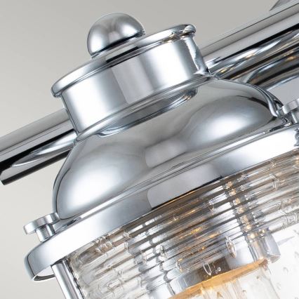 Quintiesse - Välisseinale mõeldud seinavalgusti ASHLAND BAY 2xE27/60W/230V IP44 läikiv kroom