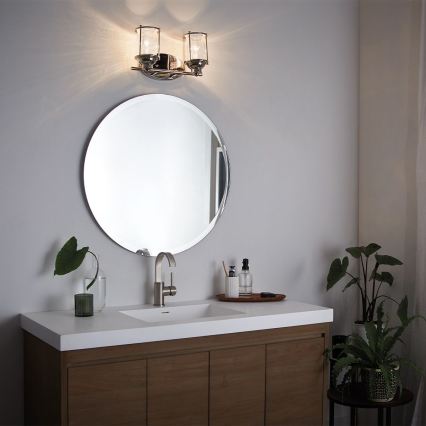 Quintiesse - Välisseinale mõeldud seinavalgusti ASHLAND BAY 2xE27/60W/230V IP44 läikiv kroom