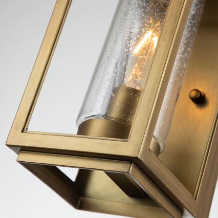 Quintiesse - Välisseinale paigaldatav seinavalgusti ATWATER S 1xE27/60W/230V IP44 kuldne