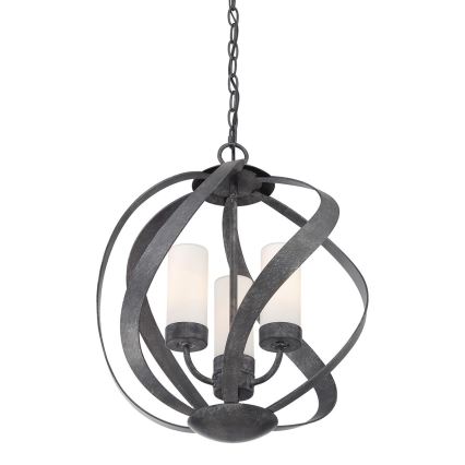 Quintiesse - välislühter kettaga BLACKSMITH 3xE14/40W/230V Ø 40,7 cm IP44 must