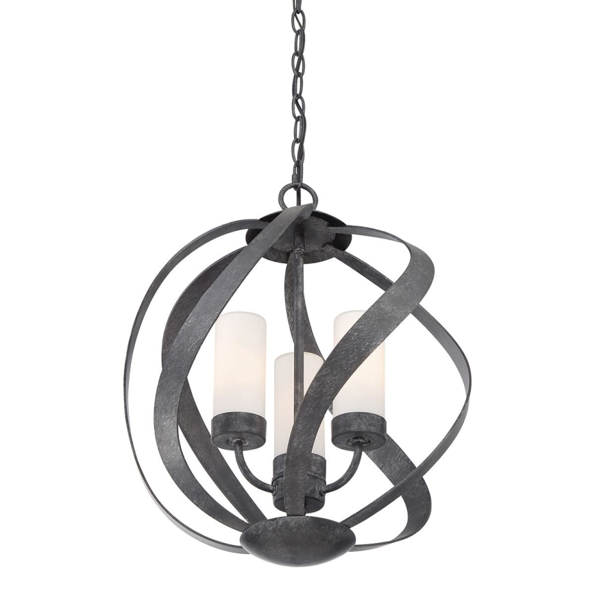 Quintiesse - välislühter kettaga BLACKSMITH 3xE14/40W/230V Ø 40,7 cm IP44 must
