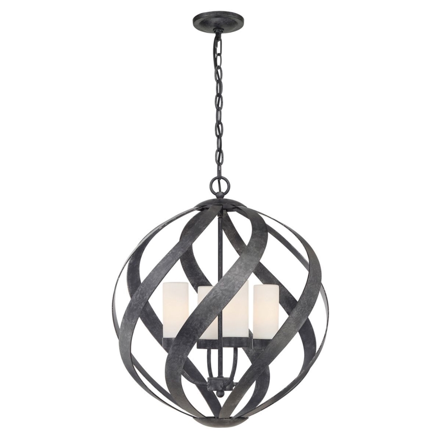 Quintiesse - Välisvalgusti kettaga BLACKSMITH 4xE14/40W/230V läb. 50,1 cm IP44 must
