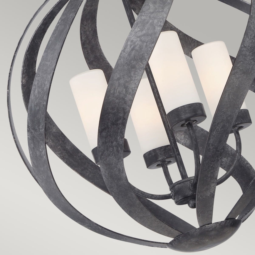 Quintiesse - Välisvalgusti kettaga BLACKSMITH 4xE14/40W/230V läb. 50,1 cm IP44 must