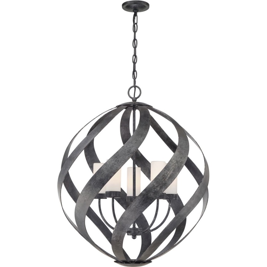 Quintiesse - Välilühter ketiga BLACKSMITH 5xE14/40W/230V läbimõõt 66,4 cm  IP44 must