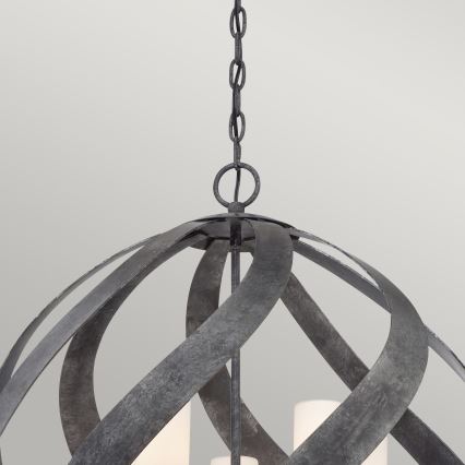 Quintiesse - Välilühter ketiga BLACKSMITH 5xE14/40W/230V läbimõõt 66,4 cm  IP44 must