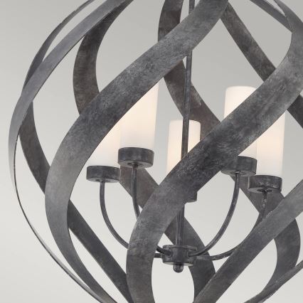 Quintiesse - Välilühter ketiga BLACKSMITH 5xE14/40W/230V läbimõõt 66,4 cm  IP44 must