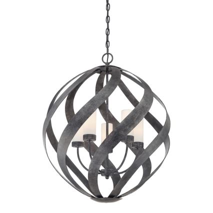 Quintiesse - Välilühter ketiga BLACKSMITH 5xE14/40W/230V läbimõõt 66,4 cm  IP44 must
