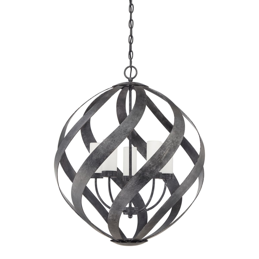 Quintiesse - Välilühter ketiga BLACKSMITH 5xE14/40W/230V läbimõõt 66,4 cm  IP44 must