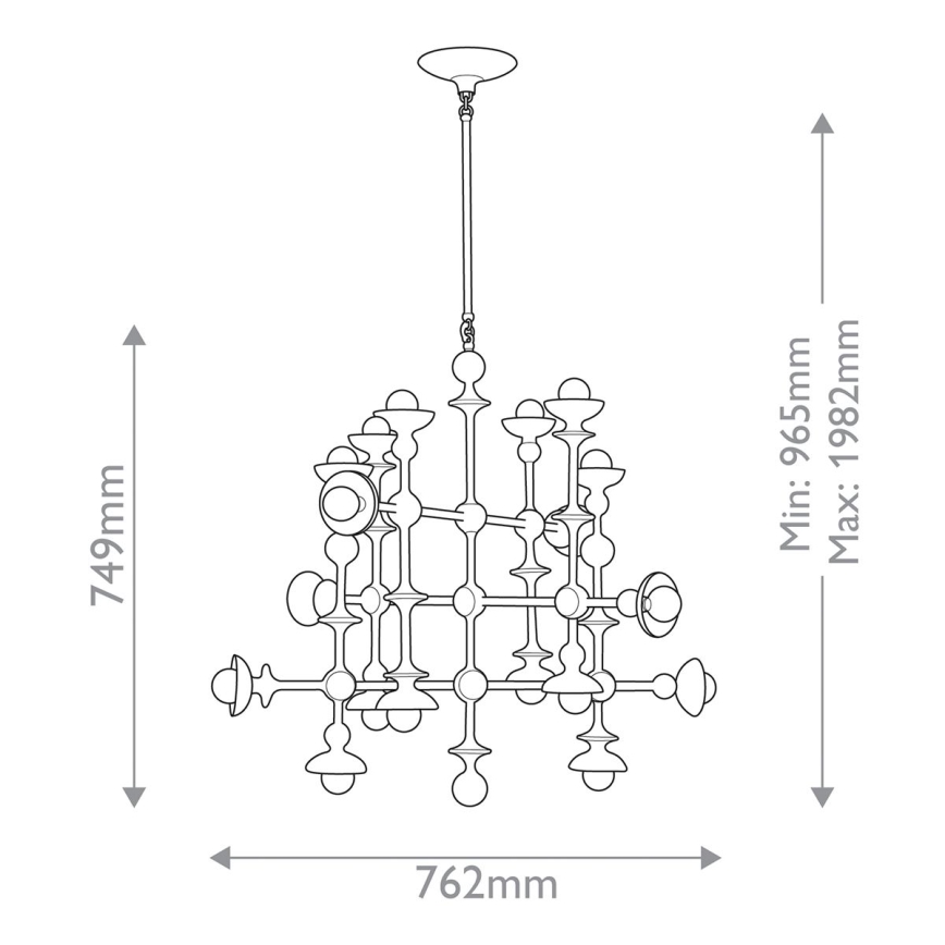 Quintiesse - Varrega lühter CADENCE 18xE14/40W/230V valge
