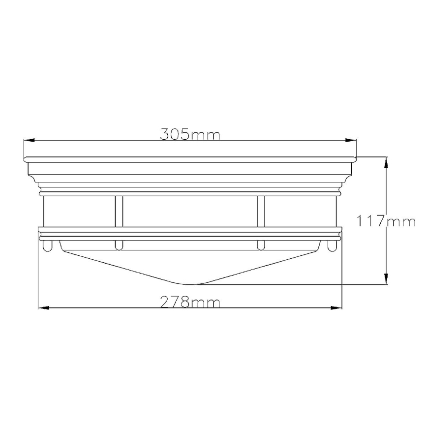 Quintiesse - Välislaevalgusti HADRIAN 2xE27/40W/230V läbimõõt 30,5 cm IP44 mattkroom