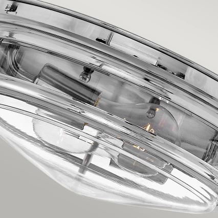 Quintiesse - HADRIAN välisvalgusti laele 2xE27/40W/230V Ø 27,8 cm IP44 läikiv kroom