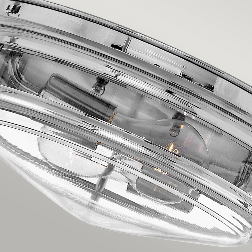 Quintiesse - HADRIAN välisvalgusti laele 2xE27/40W/230V Ø 27,8 cm IP44 läikiv kroom