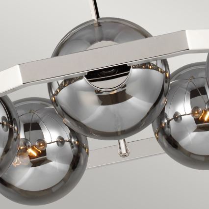 Quintiesse - HARPER varrega lühter 5xE14/60W/230V läbimõõt 77,5 cm läikiv kroom/suitsune
