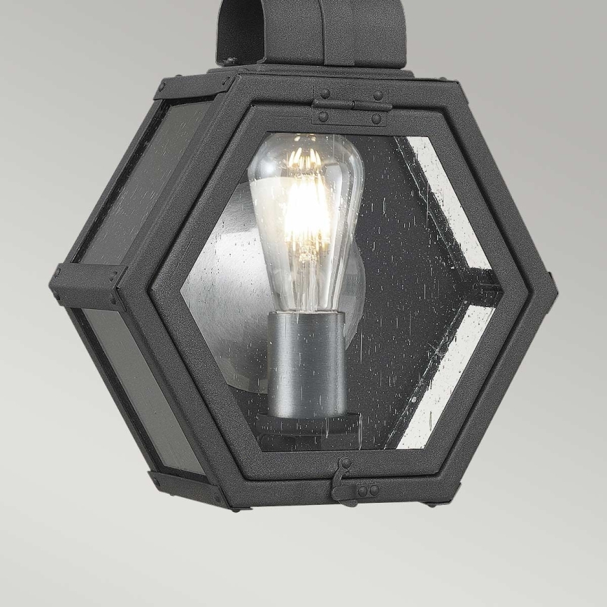 Quintiesse - Välisseinale paigaldatav seinavalgusti HEATH S 1xE27/60W/230V IP44 must