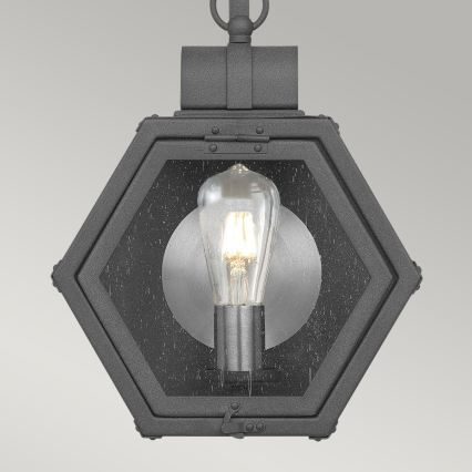 Quintiesse - Välisseinale mõeldud seinavalgusti HEATH M 1xE27/60W/230V IP44 must