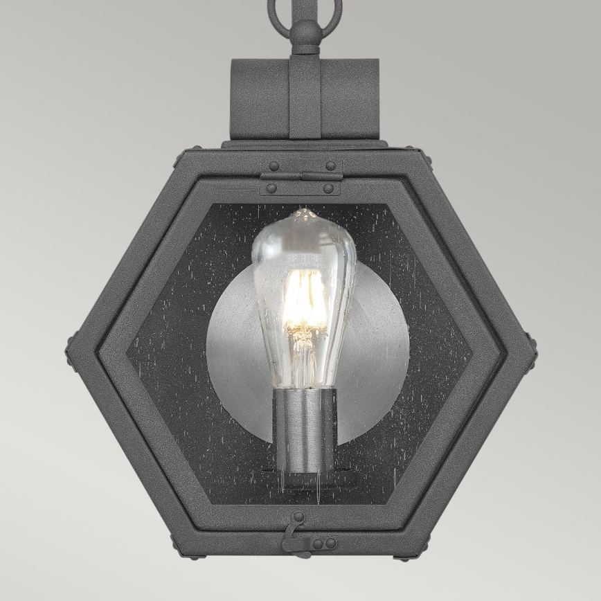 Quintiesse - Välisseinale mõeldud seinavalgusti HEATH M 1xE27/60W/230V IP44 must